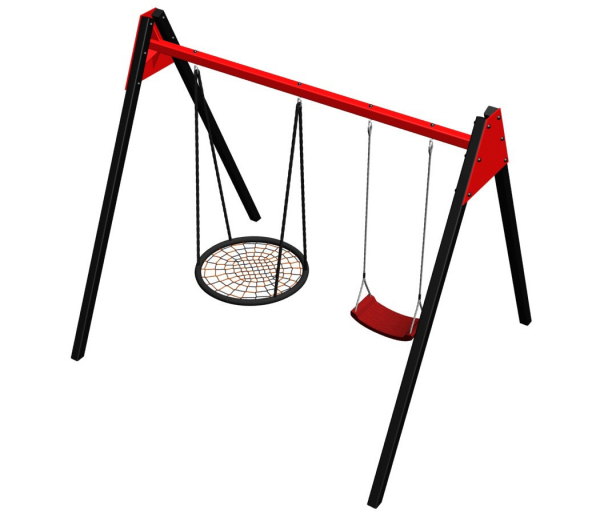 картинка Уличные качели Sv Sport Maxi УК143.5В2 (3.0м/Гнездо 115см/"Лодочка"/Подвесы на втулке 2к) от магазина Лазалка