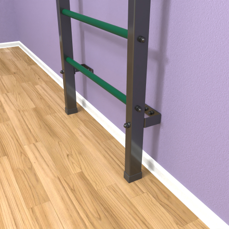 картинка Шведская стенка «LittleSport» Л Графит зеленые ступени от магазина Лазалка