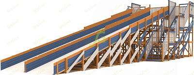 Зимняя горка IgraGrad Snow Fox, скат 18 м мод.3