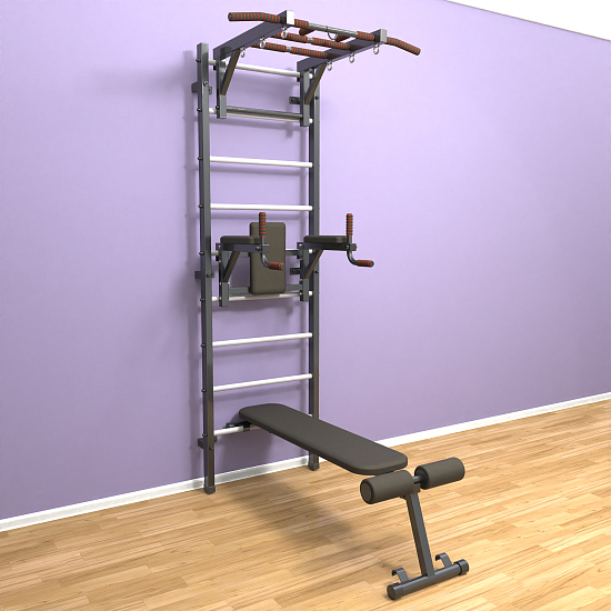 картинка Шведская стенка "LittleSport" Long 3.0 (черный*белый) от магазина Лазалка