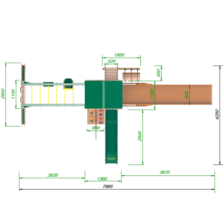 картинка Детская площадка Пикник "Форест" Руфер ОлСизон от магазина Лазалка