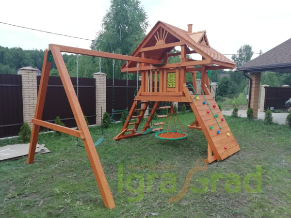 картинка Детская площадка IgraGrad "Крепость Фани" (Дерево) от магазина Лазалка