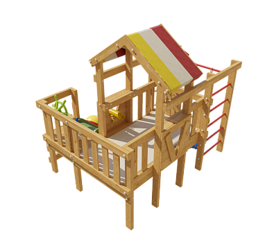 Детская игровая кровать-чердак "Соник"