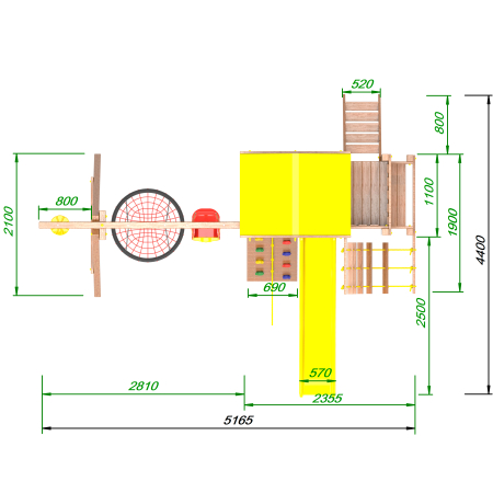 Детская площадка Пикник «Оптимус» Макси с гнездом