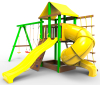 картинка Детская игровая площадка Пикник  "Элит" с винтовой трубой (зеленый) от магазина Лазалка