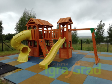 картинка Детская площадка IgraGrad "Клубный домик Макси с трубой" от магазина Лазалка
