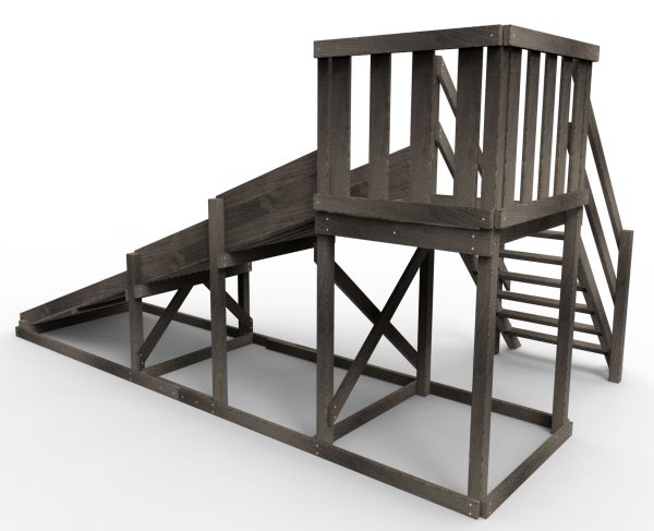 Детская площадка - деревянная горка  Пикник "Зима №2" Black