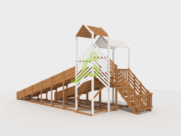 Зимняя горка "IgraGrad Snow Fox", скат 8+5 м мод.1