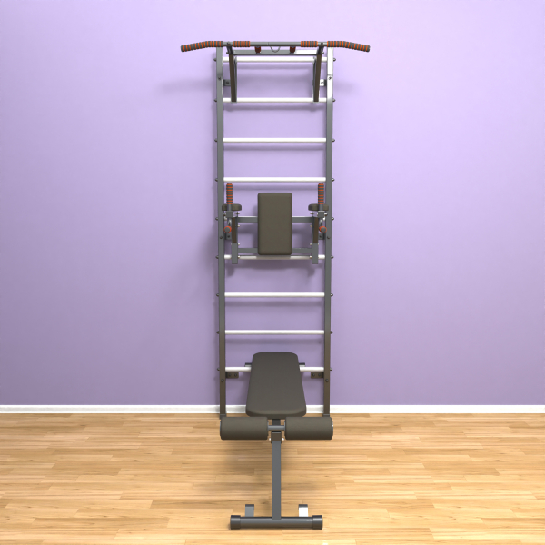 картинка Шведская стенка «LittleSport» Graphite Pull-Up 3.0 белые ступени от магазина Лазалка