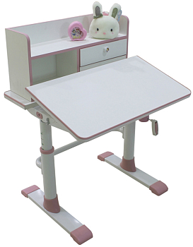 картинка Парта "L-Doctor HY-A09"(стол + полка)(розовая) от магазина БэбиСпорт