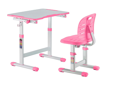 Комплект парта и стул-трансформер FunDesk Omino Pink (розовый)