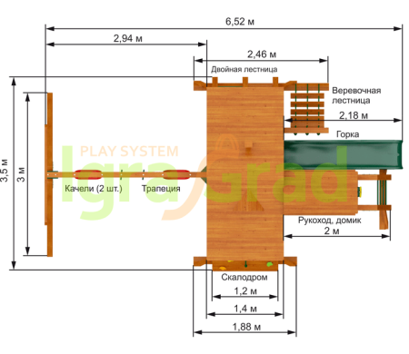 картинка Детская площадка IgraGrad "Крепость Фани Deluxe" от магазина Лазалка