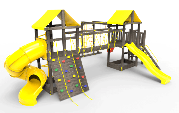 Детская площадка Пикник "Блэк" Кракен с винтовой трубой