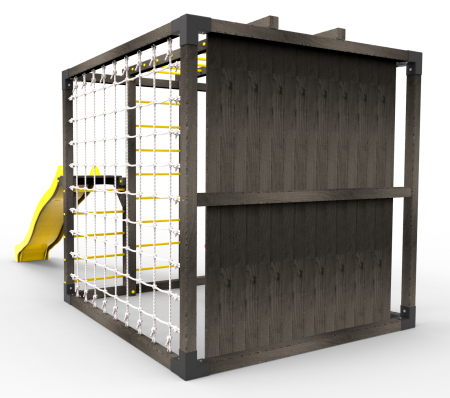 Детская площадка Куб "Блэк" с горкой