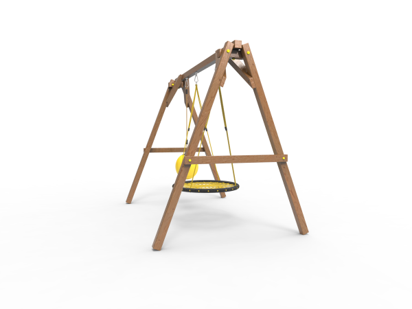 Деревянные качели Пикник 2 "Оптимус" (качели гнездо 1м + качели шар)