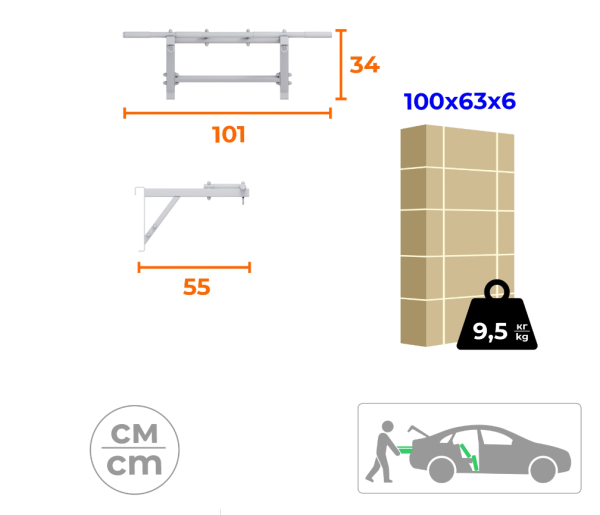 картинка Турник на домашний спортивный комплекс усиленный от магазина Лазалка
